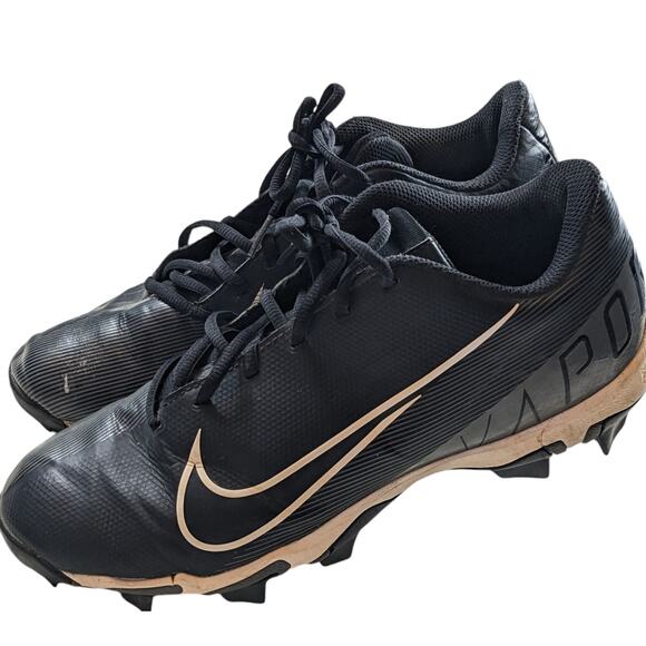 Nike Shoes Fastflex Mens Size 8.5 Black Sports Cleats Traction Turf Vapor - Picture 1 of 14